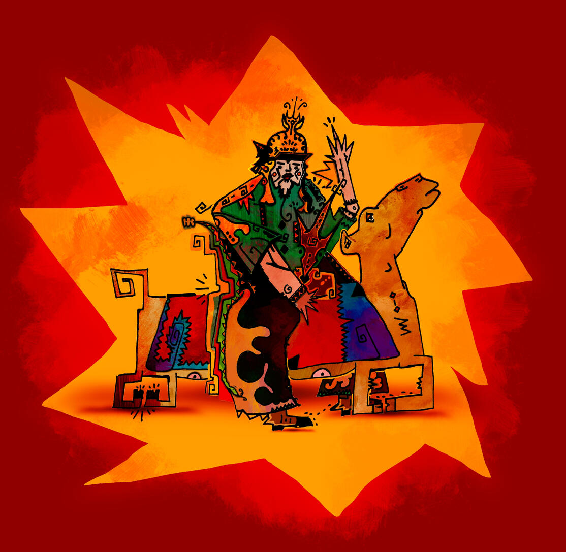 Le dromadaire et son maitre. ILLUSTRATION